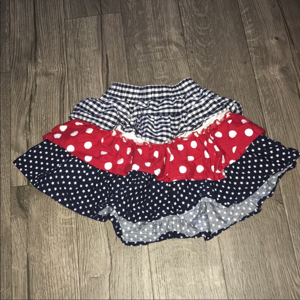 authentic Kids,patriotic colors ruffled skirt.Size 24 M.